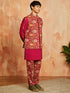 Men's Falsa Cotton Jacket Kurta And Pyjama Set